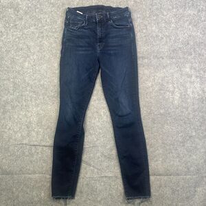 Mother High Waisted Looker Ankle Fray Jeans Last Call Wash size 27 Woman's